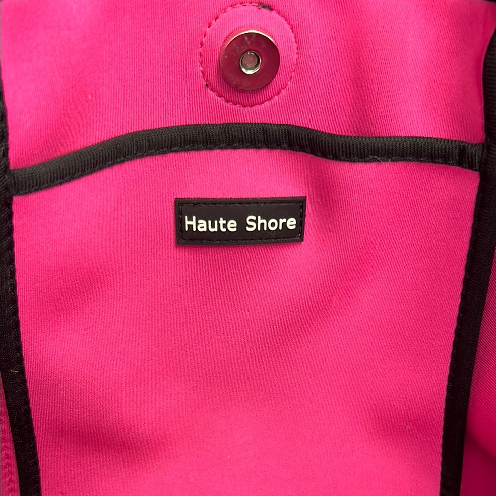 Stylish Camouflage Tote Bag with Pink Stripe - Picture 3 of 4